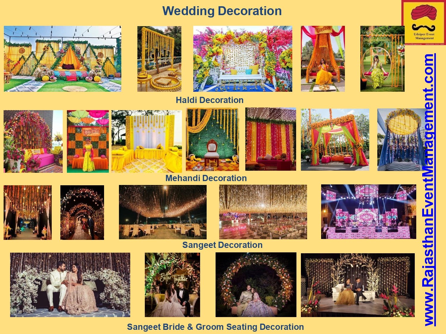 Haldi & Mehendi decoration inspiration board
