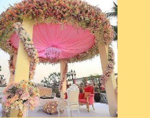 Circular Floral Dome Mandap - Delhi Event Management