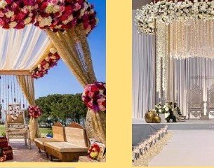 White Garland Mandap - Delhi Event Management