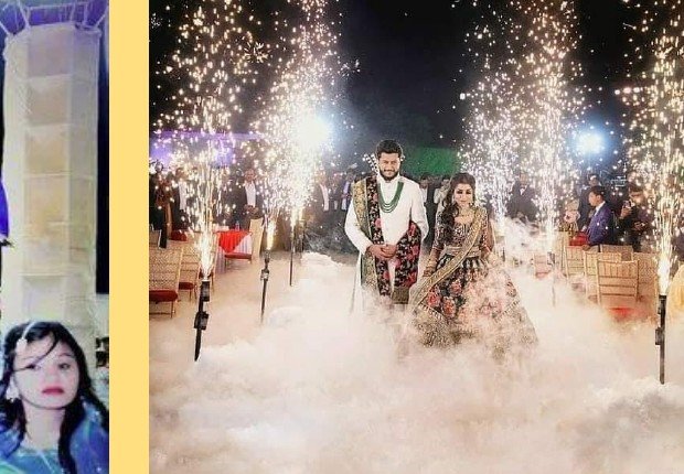 Fog & Sparkler Aisle - Delhi Event Management